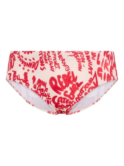 Dsquared2 Printed Swim Trunks In Multi