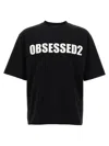 Dsquared2 Black Crewneck T-shirt With Maxi Logo Lettering On The Front In Black