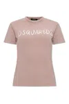 Dsquared2 White Fade Just Right Fit Handwritten Logo T In Pink