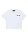 Dsquared2 T-shirt Cropped In Jersey Con Taschino In White
