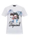 Dsquared2 Printed Embellished Crewneck T-shirt In White