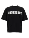 Dsquared2 Black Crewneck T-shirt With Maxi Logo Lettering On The Front