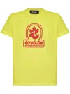 Dsquared2 T-shirt Mit Logo-print In Yellow