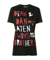 Dsquared2 Printed T-shirts With Patterns And Slogans In Black