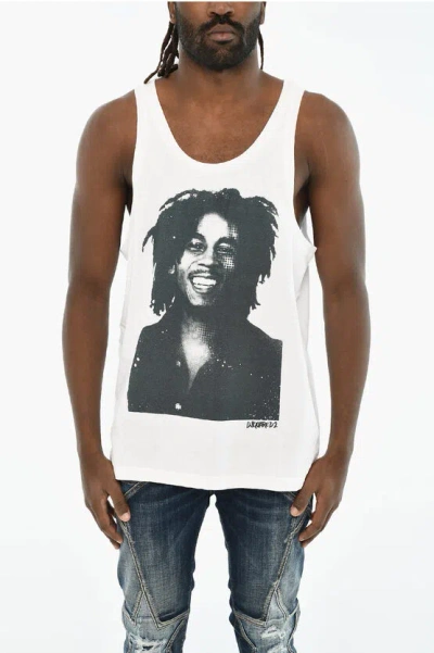 Dsquared2 Printed Tank Top Grösse L In White