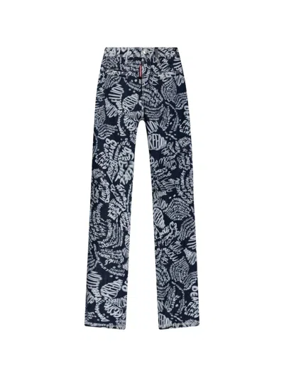 Dsquared2 Printed Trousers In Multi