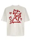 Dsquared2 White Logo Printed Cotton T-shirt In White
