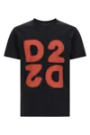 Dsquared2 Cotton Printed T-shirt In Black