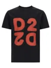 Dsquared2 Cotton Printed T-shirt In Black