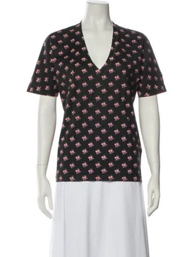 Pre-owned Dsquared2 Printed V-neck T-shirt W/ Tags In Black