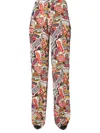 Dsquared2 Printed Wide Leg Pants In Multi