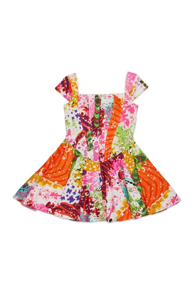 Dsquared2 Kids' Psychedelic Dreams Allover Dress In Green