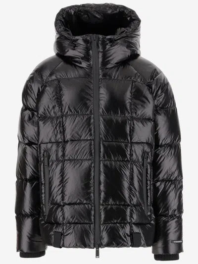 Dsquared2 Puffer Bomber Jacket In Black