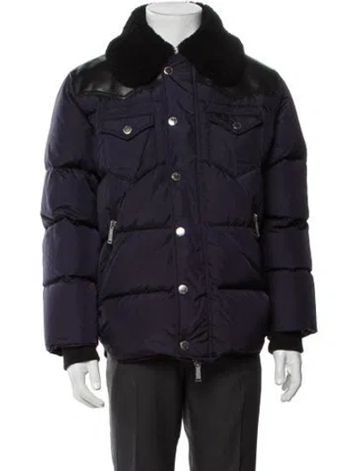Pre-owned Dsquared2 Puffer Coat In Blue