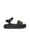 Dsquared2 Sandali Platform In Pelle D2 Statement In Black