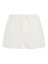 Dsquared2 Pull-on Linen Shorts In Neutral