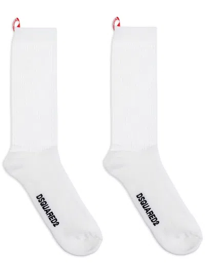 Dsquared2 Pull Tab Socks In White