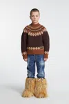 Dsquared2 Norwegian Wool Blend Turtleneck Pullover In Multi