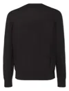 Dsquared2 Classic Black Crew-neck Sweater With Ribbed Cuffs In Black