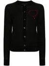 Dsquared2 Knitwear Heart Detail Long Sleeves In Black