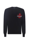 Dsquared2 Black Crewneck Jumper With Logo