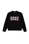 Dsquared2 Pullover In Lana Merino Con Logo Dsq2 In Black