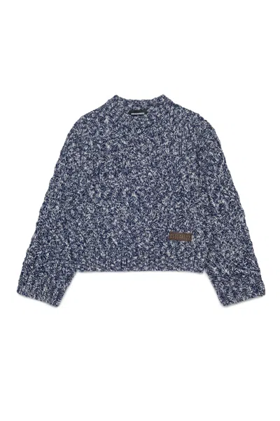 DSQUARED2 PLAITED WOOL BLEND PULLOVER