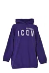 Dsquared2 Logo-printed Drawstring Hoodie In Blue