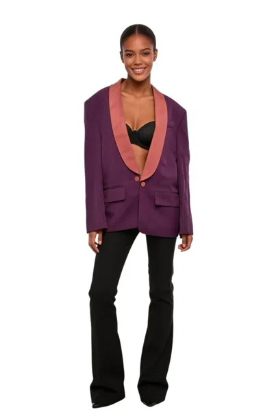 Dsquared2 Purple Shawl Lapel Blazer