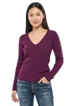 Dsquared2 Purple Solid V Neck Sweater In Purple