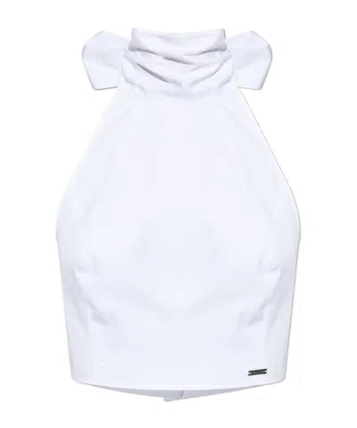 Dsquared2 Pussy Bow Top In White