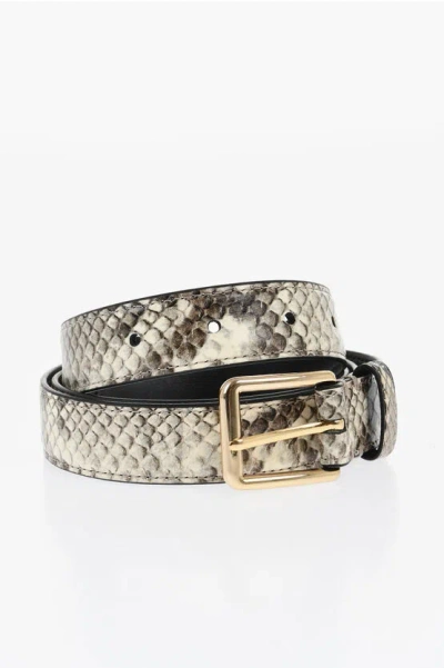 Dsquared2 Python Effect Leather Belt 25mm