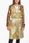Dsquared2 Python Skin Trench With Back Vent In Gold