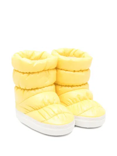 Dsquared2 Kids' Quilted Boots In Yellow