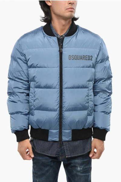DSQUARED2 QUILTED DOWN JACKET WITH PRINTED LOGO