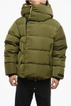Dsquared2 Quilted Down Jacket With Removable Hood In Green