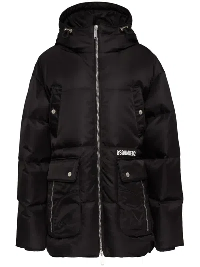 DSQUARED2 QUILTED HOODED COAT