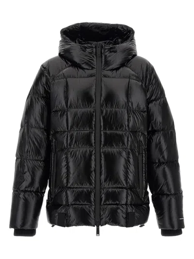 Dsquared2 Quilted Hooded Down Jacket In Black