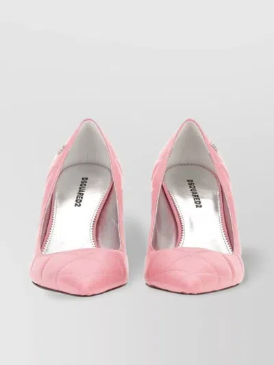 DSQUARED2 QUILTED LEATHER POINTED TOE STILETTO PUMPS