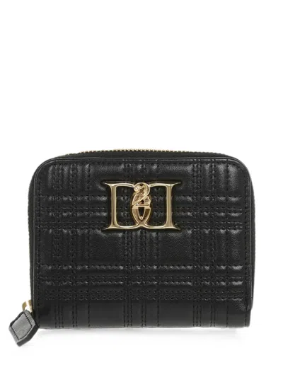 Dsquared2 Quilted Leather Wallet In Black