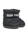Dsquared2 Quilted Logo-lettering Boots In Black