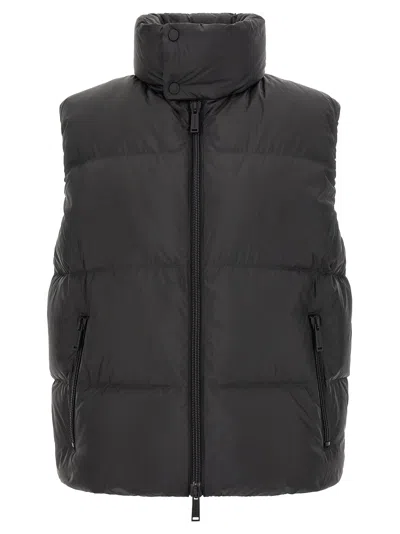 Dsquared2 Quilted Logo Vest In Black