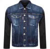 Dsquared2 Quilted Mix Jacket Blue In Blue