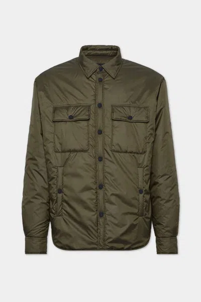 Dsquared2 Quilted Nylon Down Jacket In Green