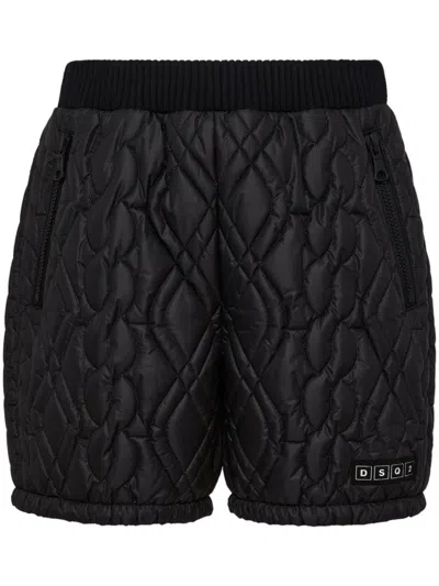 Dsquared2 Quilted Padded Track Shorts In Black