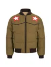 Dsquared2 Quilted Star-patch Jacket In Green