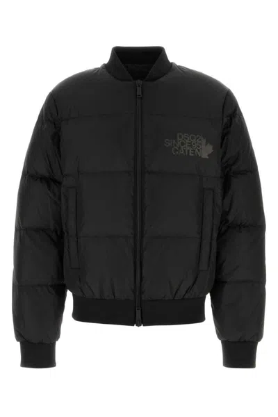Dsquared2 Dsquared Black Nylon Easy Puffer Down Jacket