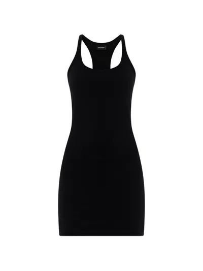 Dsquared2 Racerback Mini Dress In Black