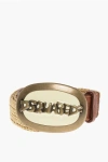 Dsquared2 Rafia Belt With Enameled Buckle 40mm