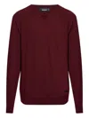 Dsquared2 Raglan-sleeve Sweater In Burgundy